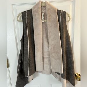 Anthropologie brand Amandi faux suede and shearling vest